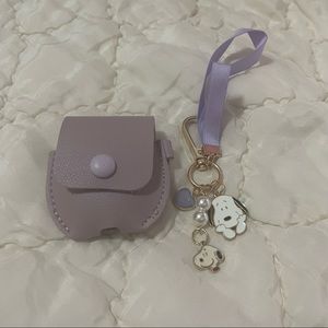 Purple Snoopy and Astronaut Airpods Case